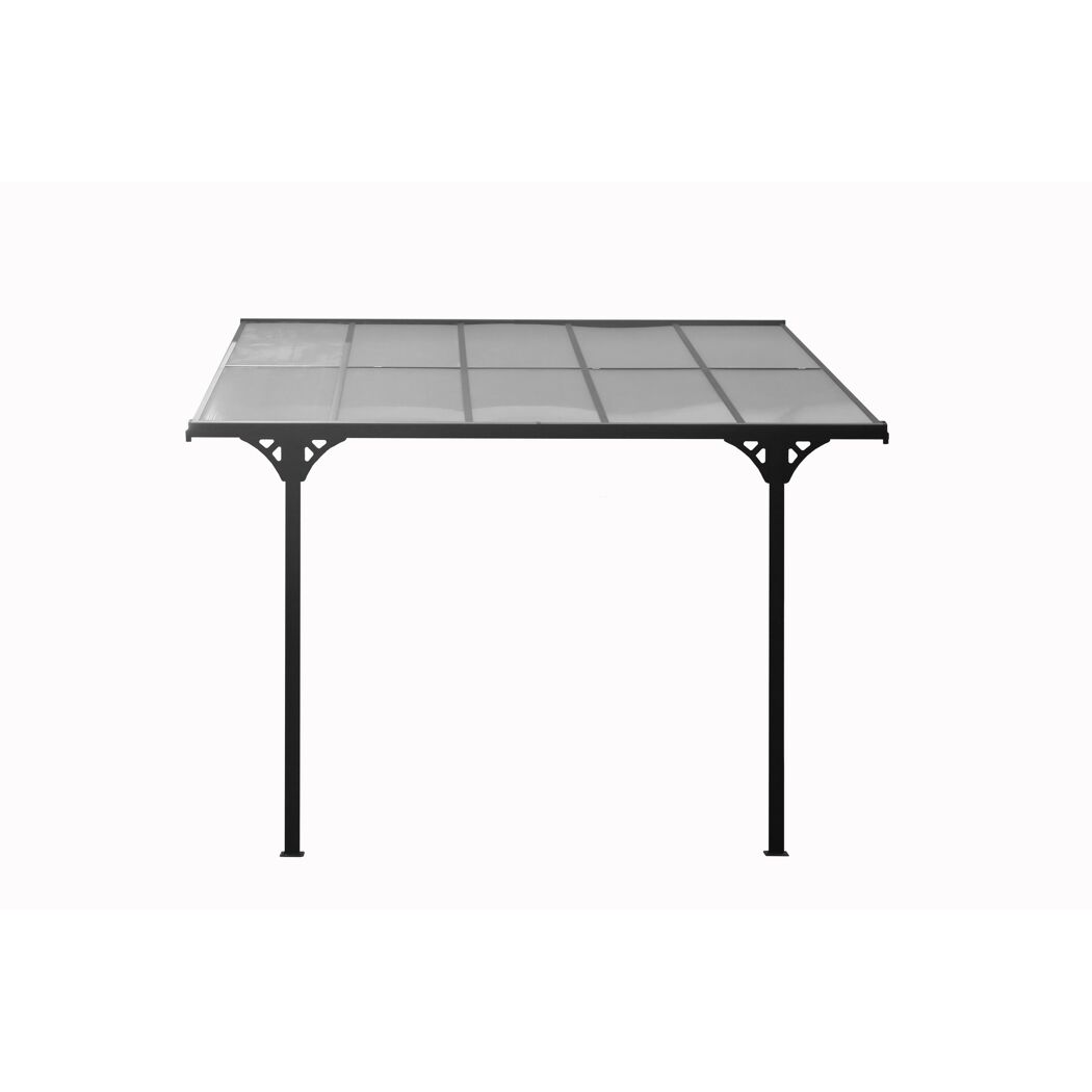 Terrassenüberdachung 'Bruce' Aluminium schwarz 300 x 313 x 270 cm
