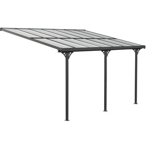 Terrassenüberdachung 'Bruce' Aluminium schwarz 300 x 435 x 270 cm