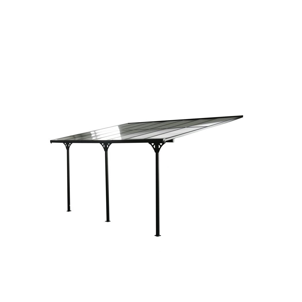 Terrassenüberdachung 'Bruce' Aluminium schwarz 300 x 435 x 270 cm
