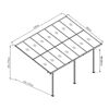 Terrassenüberdachung 'Bruce' Aluminium schwarz 300 x 435 x 270 cm