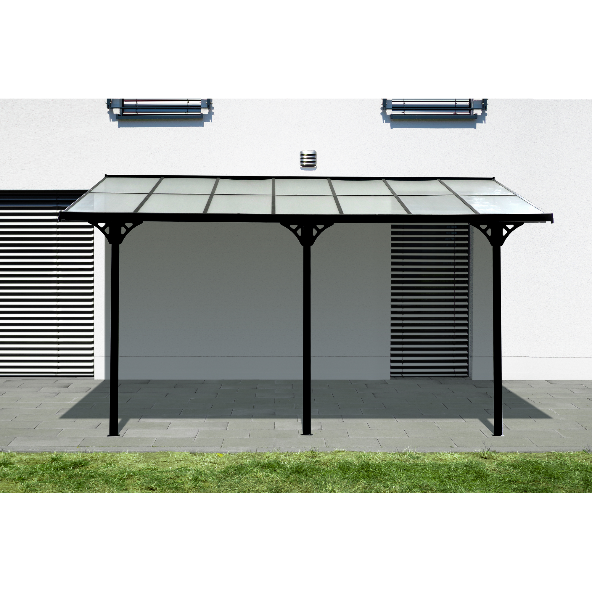 Terrassenüberdachung 'Bruce' schwarz Aluminium 300 x 435 x 270 cm + product picture