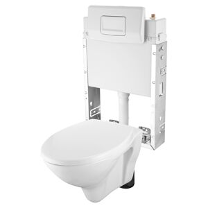 Wand-WC-Set für Tiefspüler komplett weiß 5-tlg.