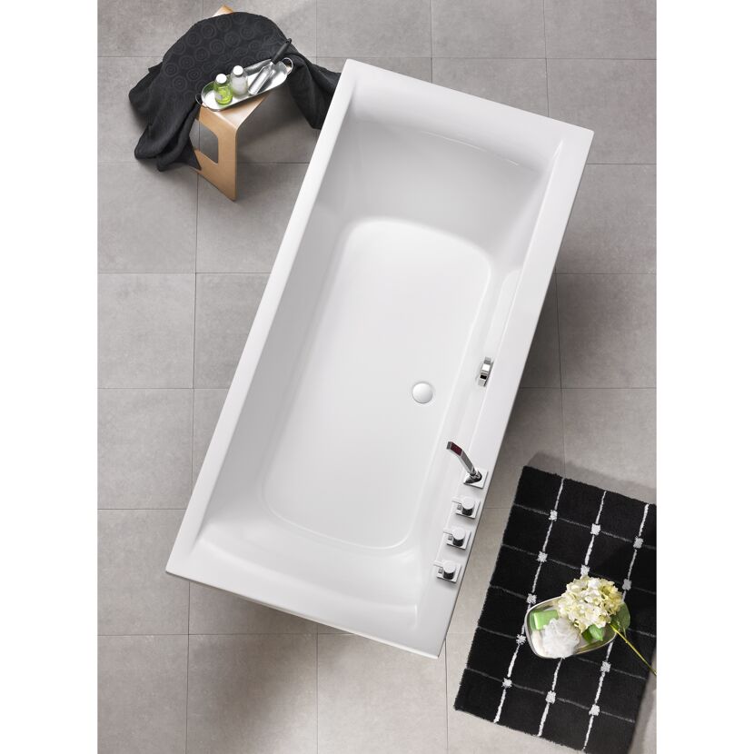 Weiße Badewanne Rosa, Ansicht von oben