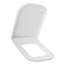 Verkleinertes Bild von WC-Sitz 'Quadra' weiß eckig mit Absenkautomatik, passend zu Cubo, Quadra und Antheo