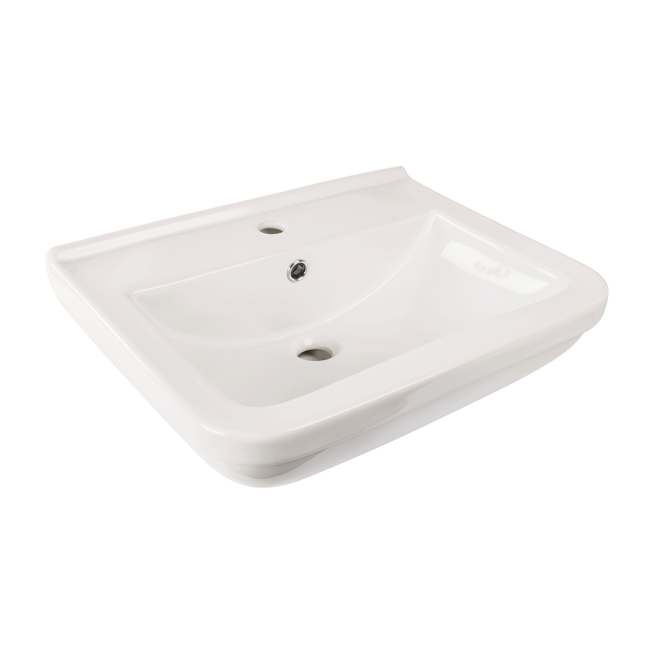 Bild von Waschtisch Quadra 58 cm, weiß mit Clean-Glasur