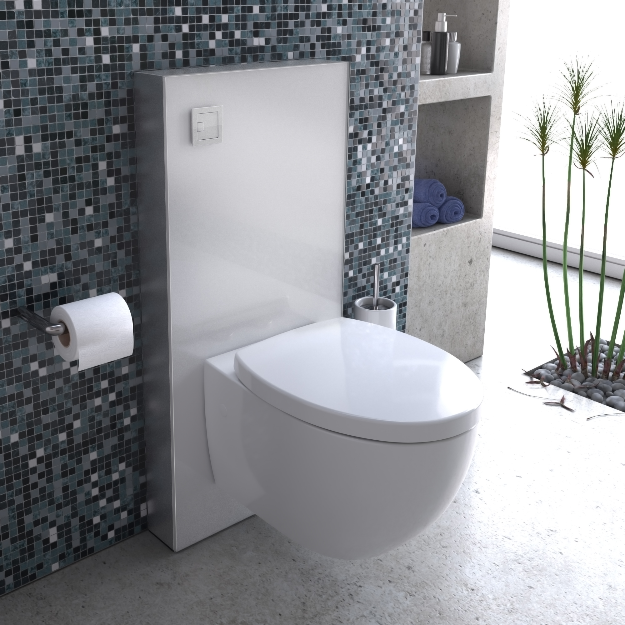 Wand-WC 'Rio' spülrandlos weiß 37 x 33 x 52 cm + product picture