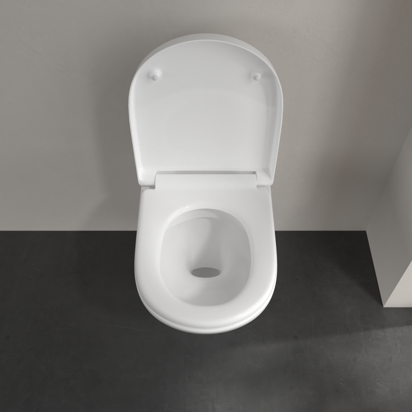 Toilette mit offenem Deckel