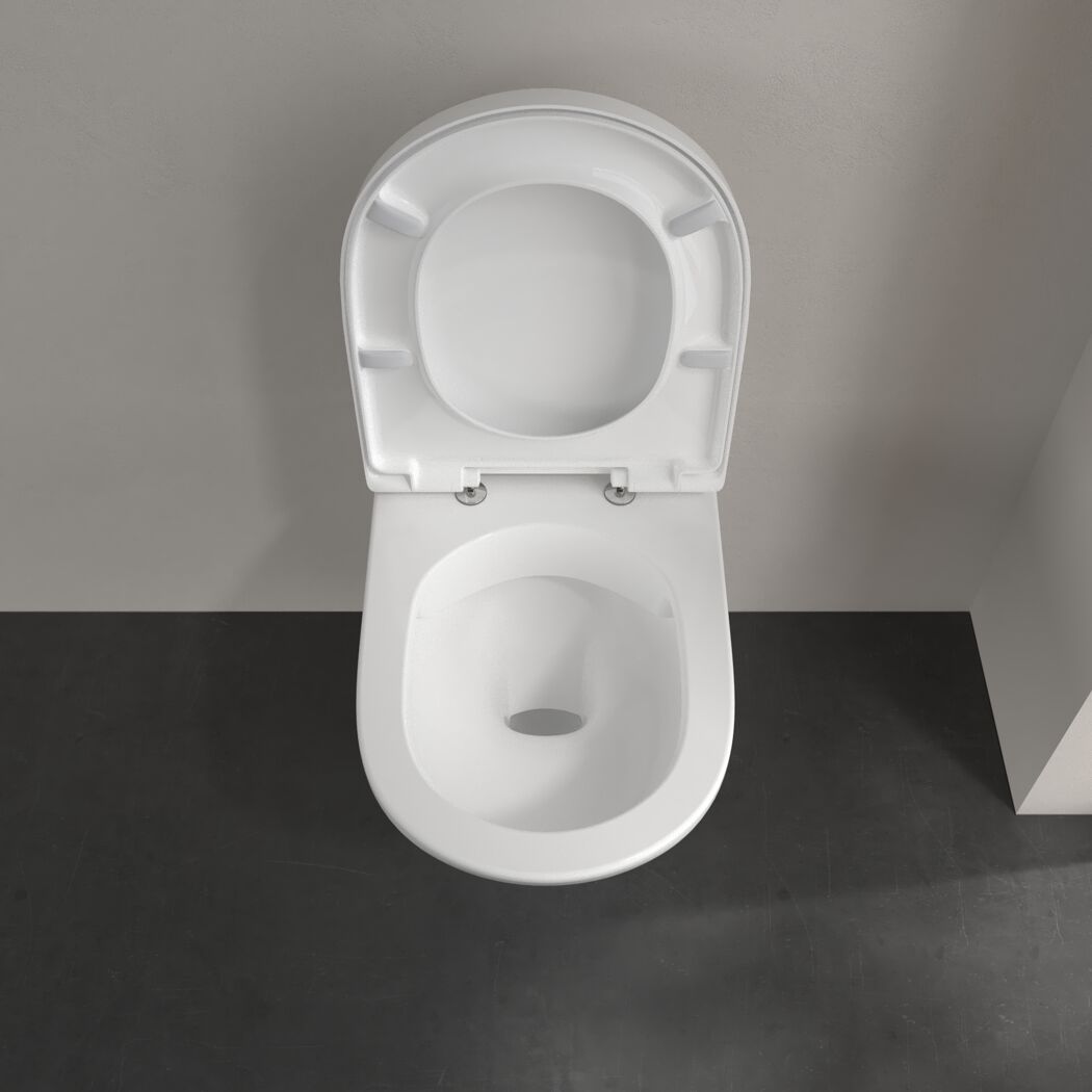 Offenes Wand-WC, weiß, Aufsicht