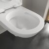 Nahaufnahme einer weißen Toilette
