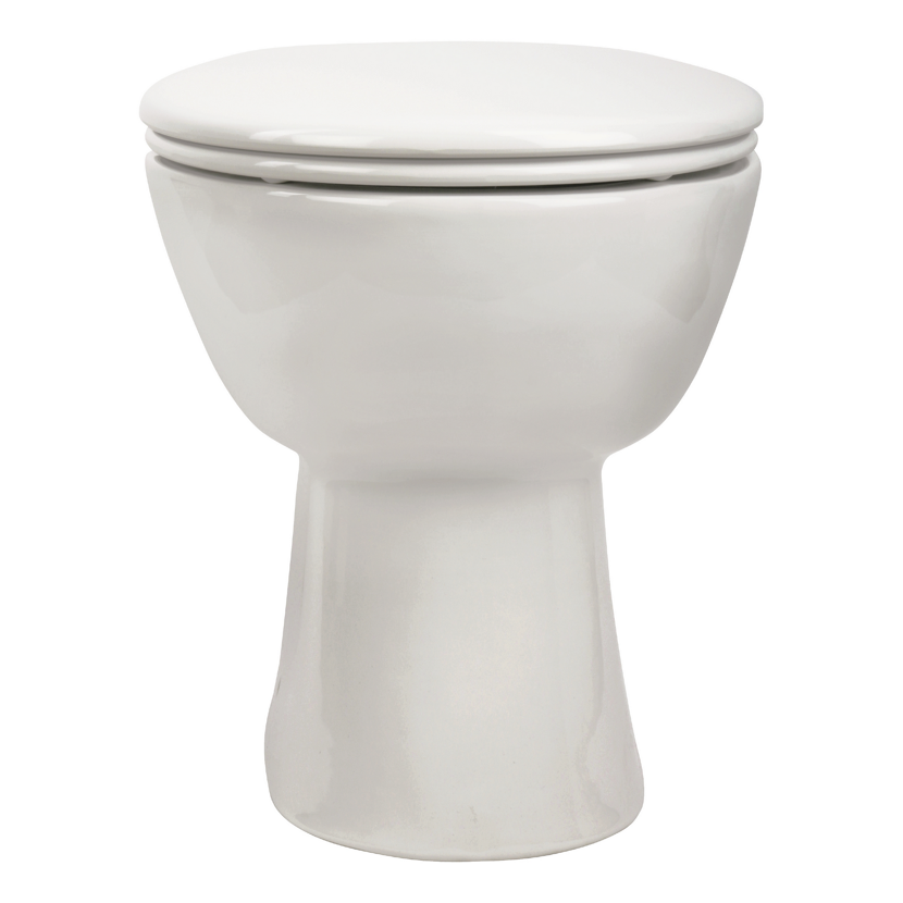 Stand-WC weiß mit geschlossenem Deckel