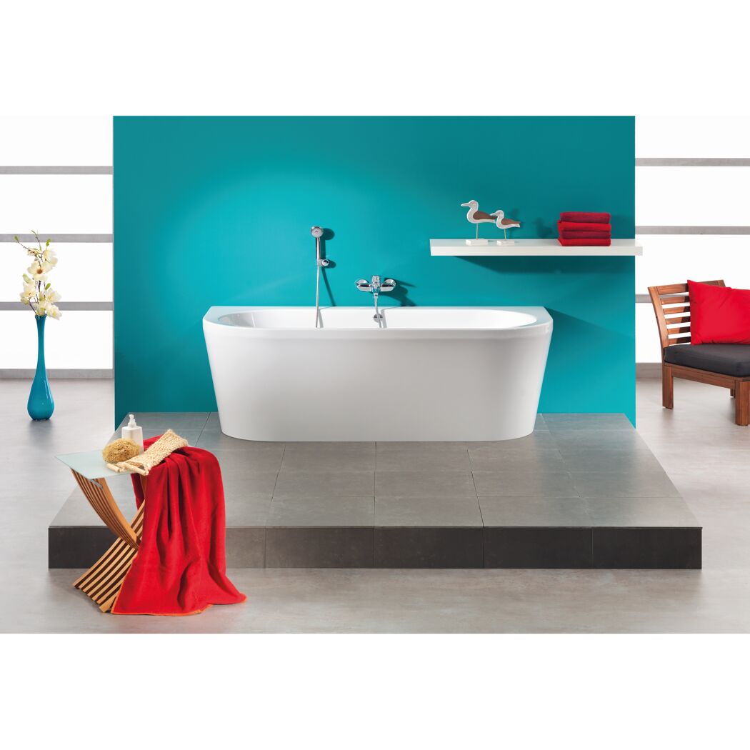 Weißes Standmodell der Badewanne Modena