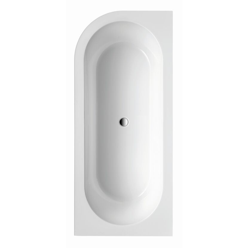 Weiße Eckbadewanne Modena Corner von oben