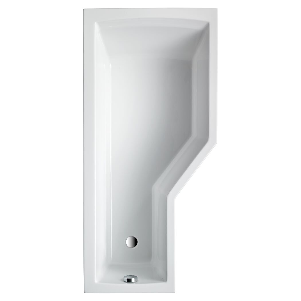 Asymmetrische weiße Badewanne Cello