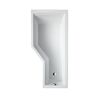Weiße asymmetrische Badewanne