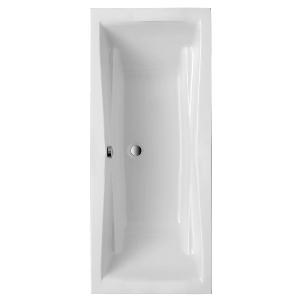 Weiße Badewanne Atlanta 160 x 70 cm, Draufsicht