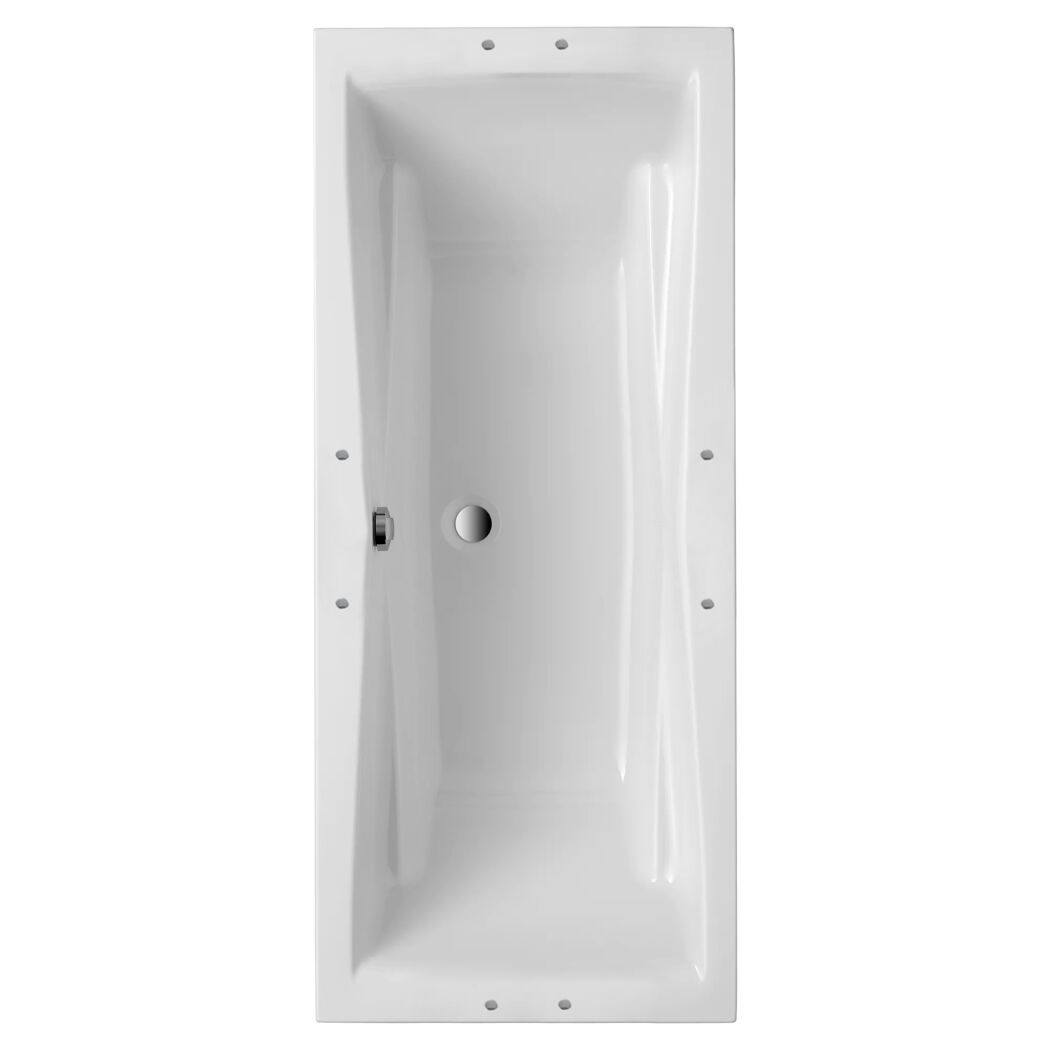 Weiße Badewanne Atlanta 160 x 70 cm, Ansicht von oben