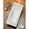 Weiße Badewanne Atlanta 160 x 70 cm, Aufsicht