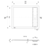 Technische Zeichnung der Duschwanne Plateau 800 x 800 mm