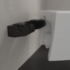 Wand-WC Subway von Villeroy & Boch, schwarze Halterungen