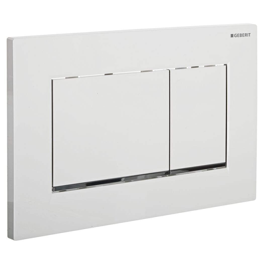 Weiße WC-Betätigungsplatte Sigma30 von Geberit