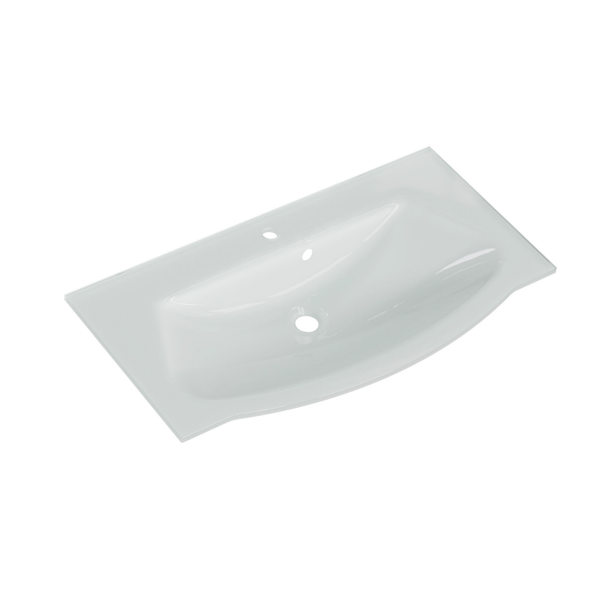 Waschbecken eckig 'Juno' Glas 92 x 1,5 x 49,1 cm