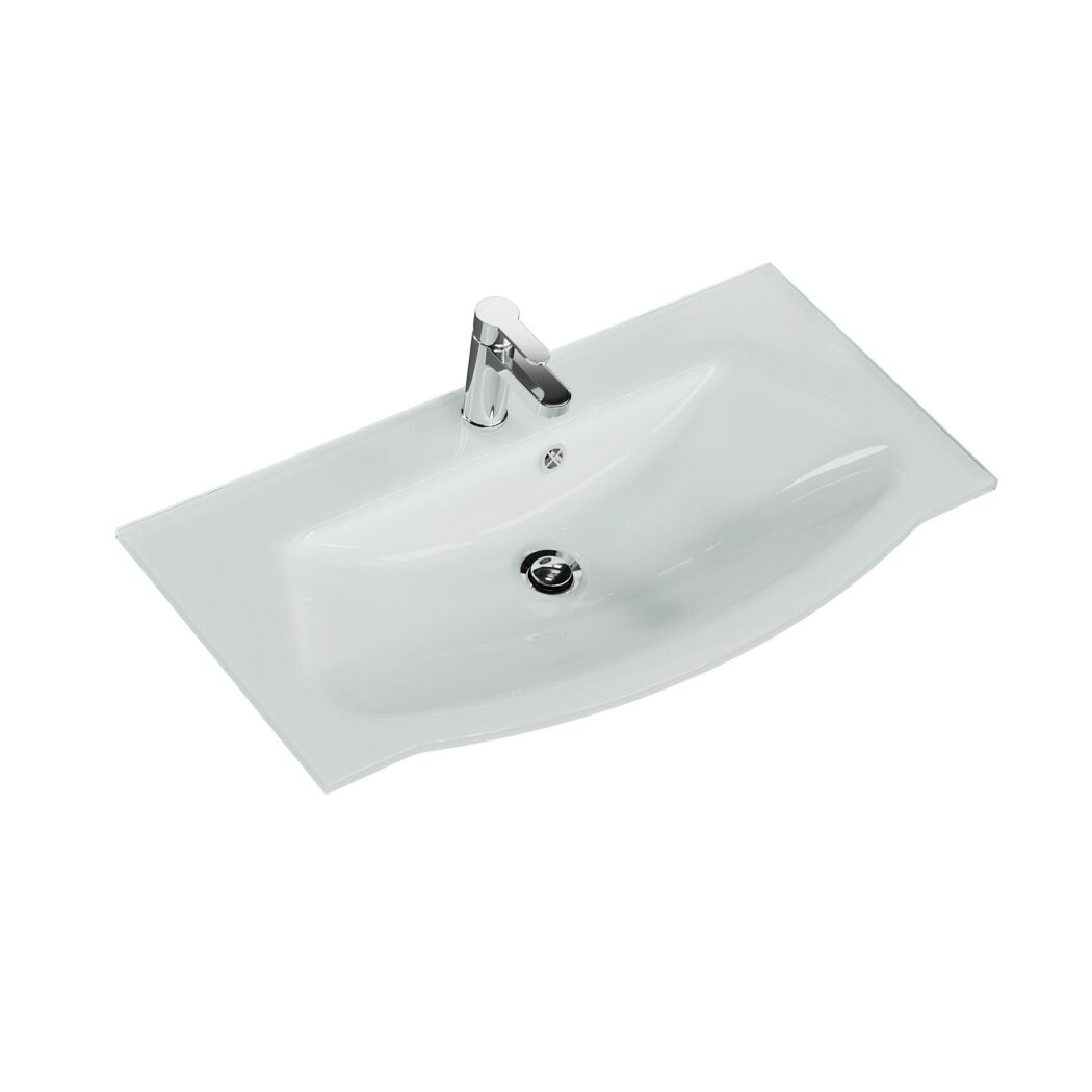 Waschbecken eckig 'Juno' Glas 92 x 1,5 x 49,1 cm