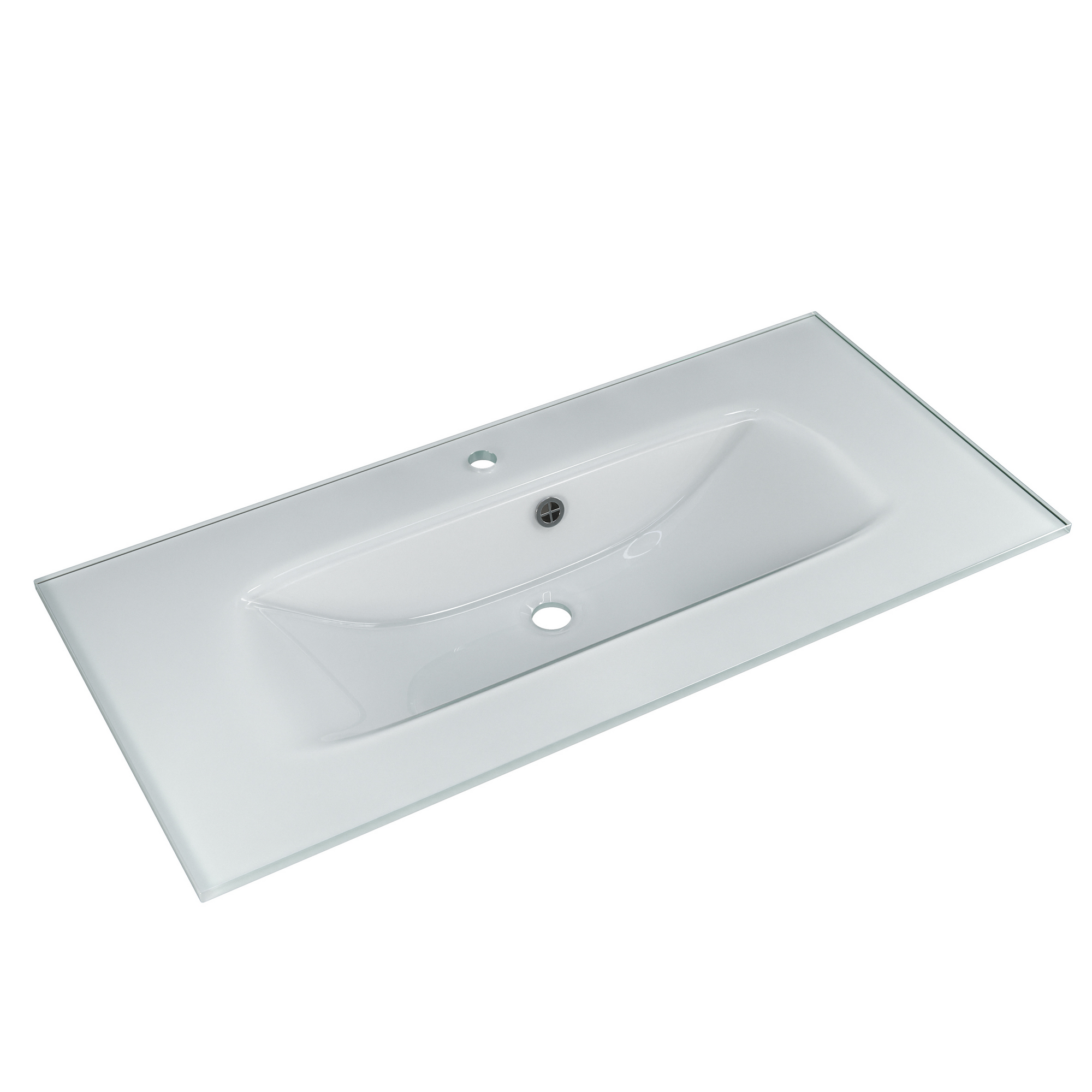 Waschbecken 'Primo' Glas 107 x 1,5 x 50 cm