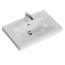 Waschbecken eckig 'Indra' Keramik 76,5 x 7 x 46,5 cm