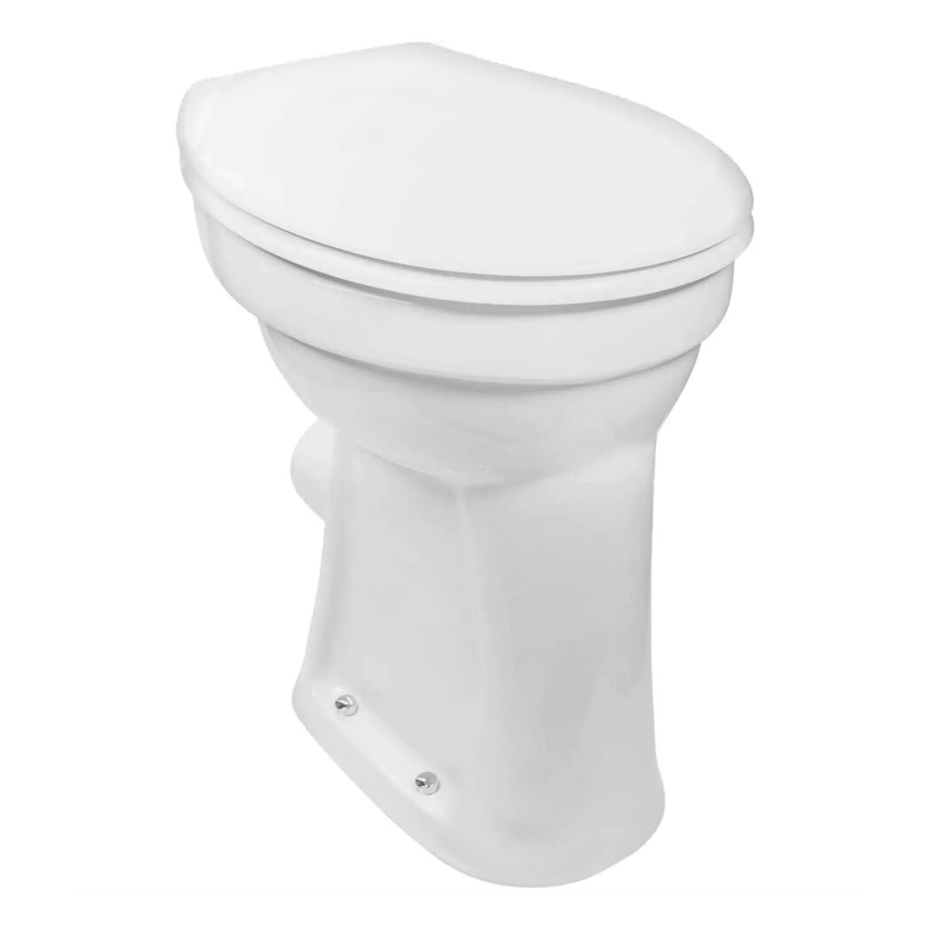 Stand-WC mit Spülrand 'CORNAT' inklusive WC-Sitz weiß