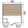 Sauna VALIDA 3 GTF mit Maßen