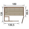 Sauna VALIDA Eck 1G mit Maßen