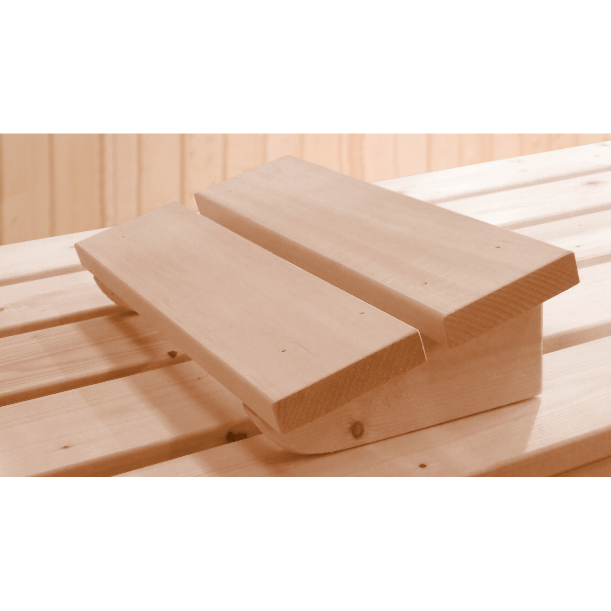 Massivholz-Elementsauna 'Kemi Eck 1' natur Glastür 188 x 188 x 200 cm, ohne Ofen