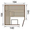 Bauplan Element-Ecksauna VARBERG 3 HT