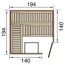 Bauplan Element-Ecksauna VARBERG 3 HT