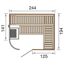 Sauna Design-Sauna mit Maßen