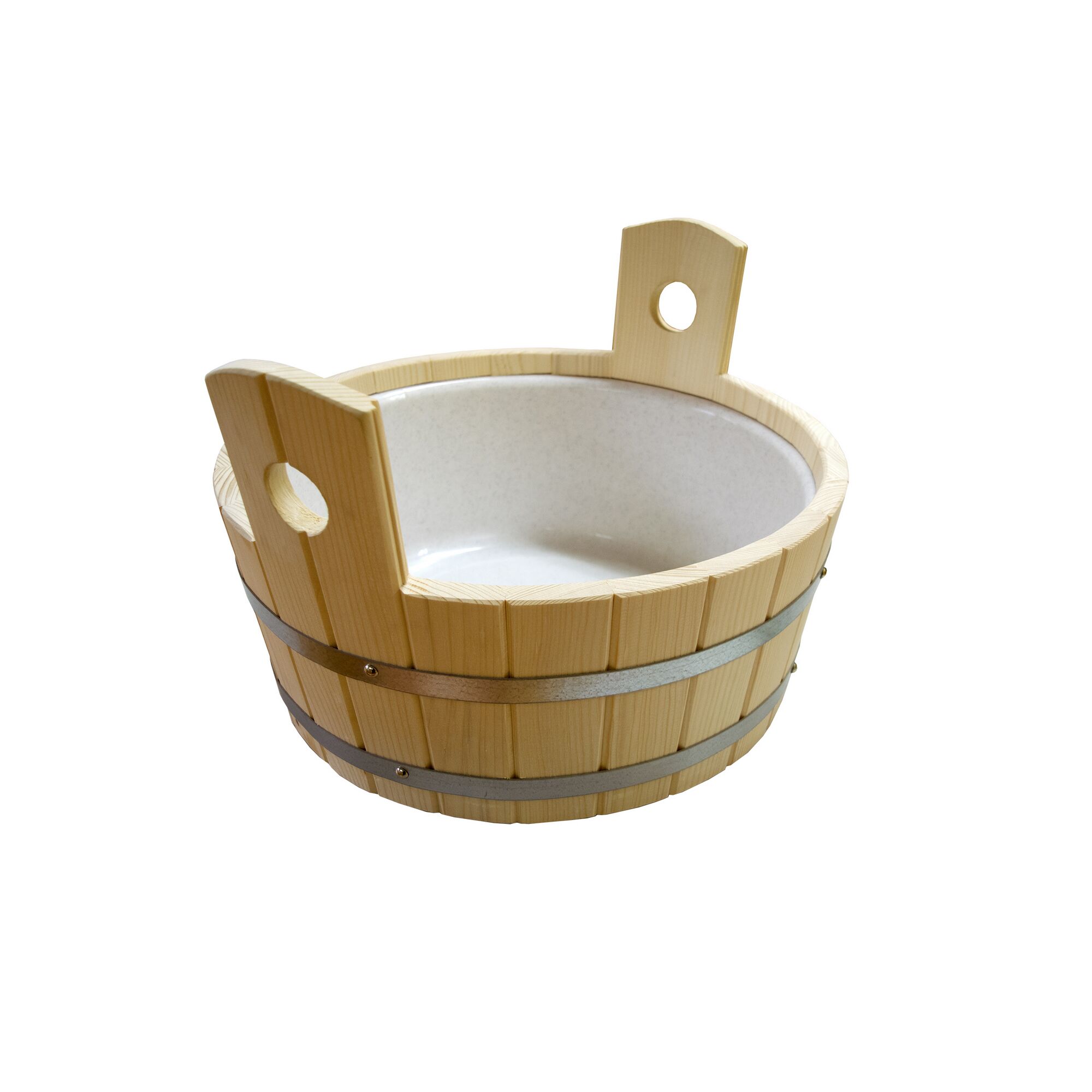 Fußbadewanne aus Holz