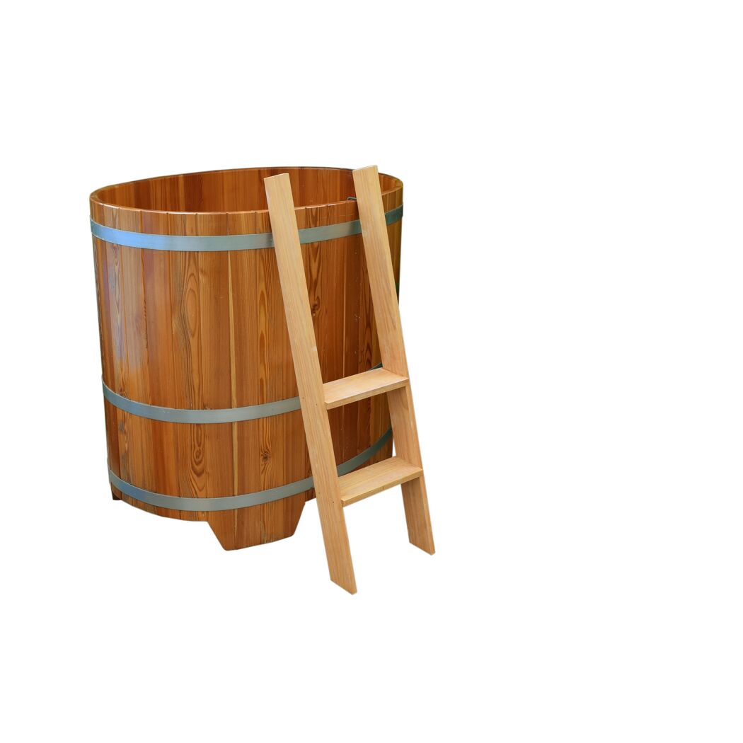 Holztauchzuber mit Leiter