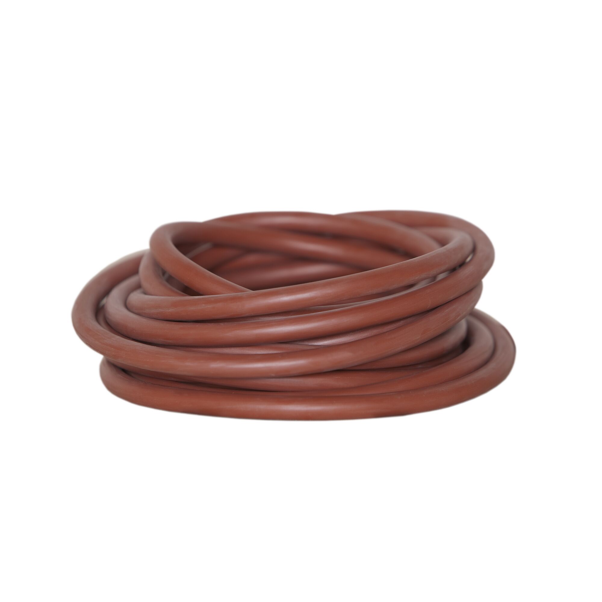 Aufgerolltes braunes Silikonkabel-Set BioS