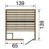 Sauna Valida 1 GT mit Maßen