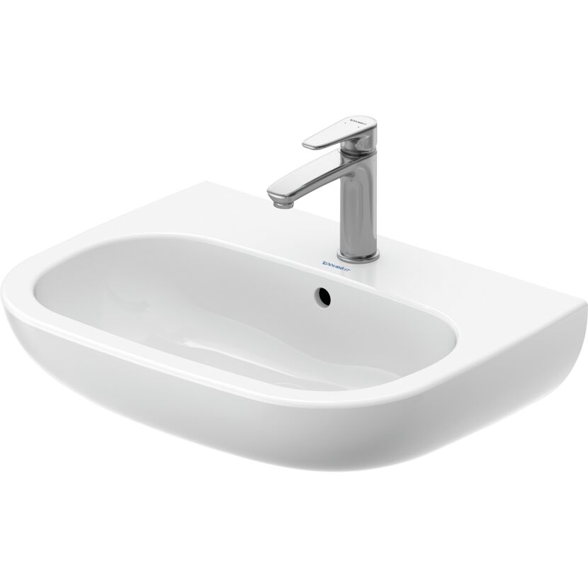 Waschbecken halbrund 'D-Code' weiß 60 x 15 x 46 cm