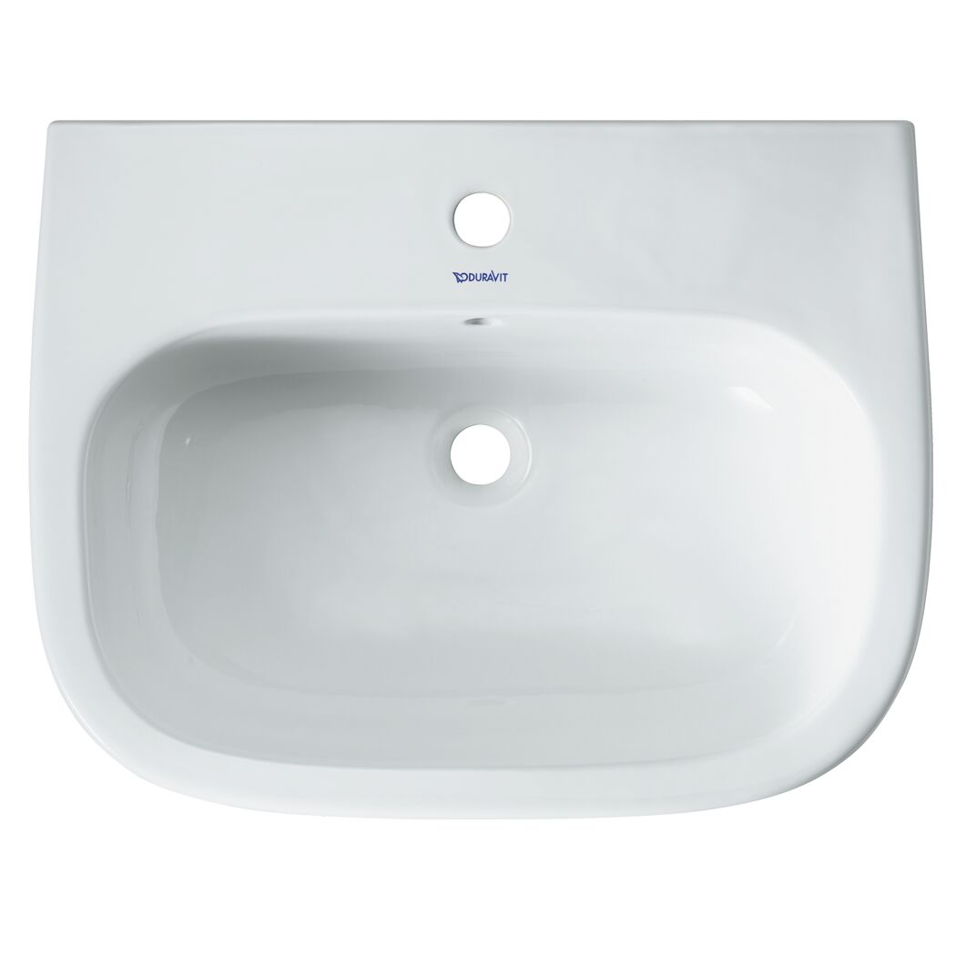 Waschbecken halbrund 'D-Code' weiß 60 x 15 x 46 cm