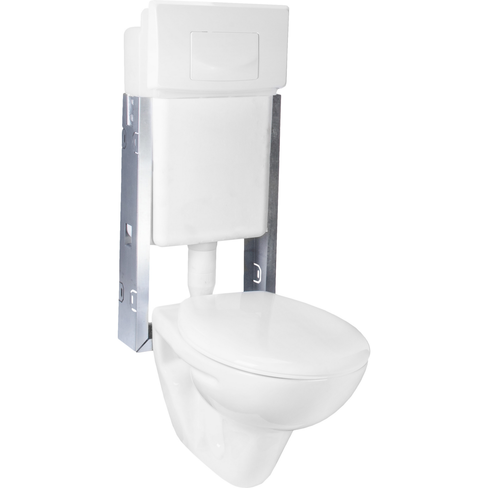 Wand-WC-Komplettset mit Spülkasten weiss 5-tlg. + product picture