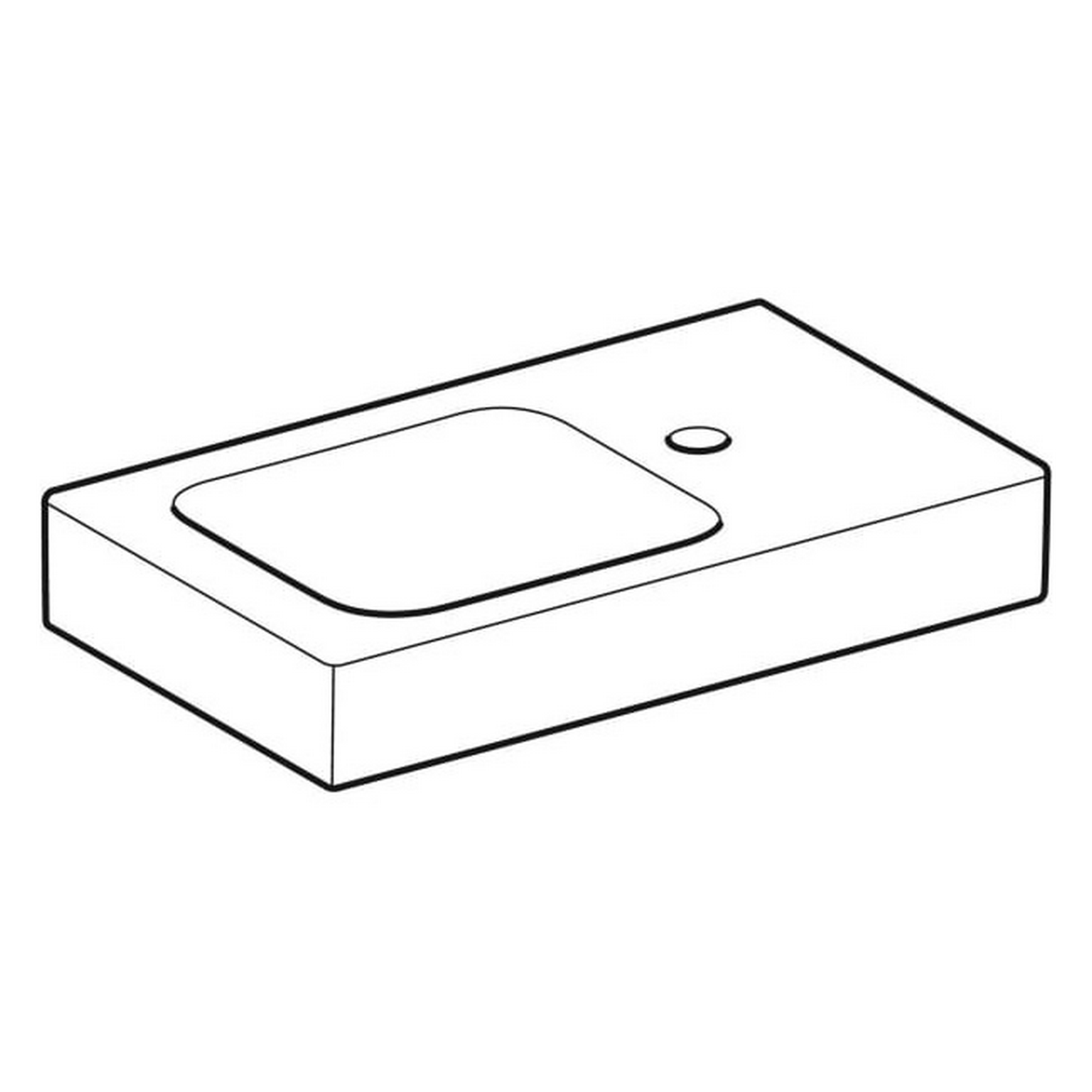 Waschbecken 'Icon XS' weiß 53 x 13,5 x 31 cm