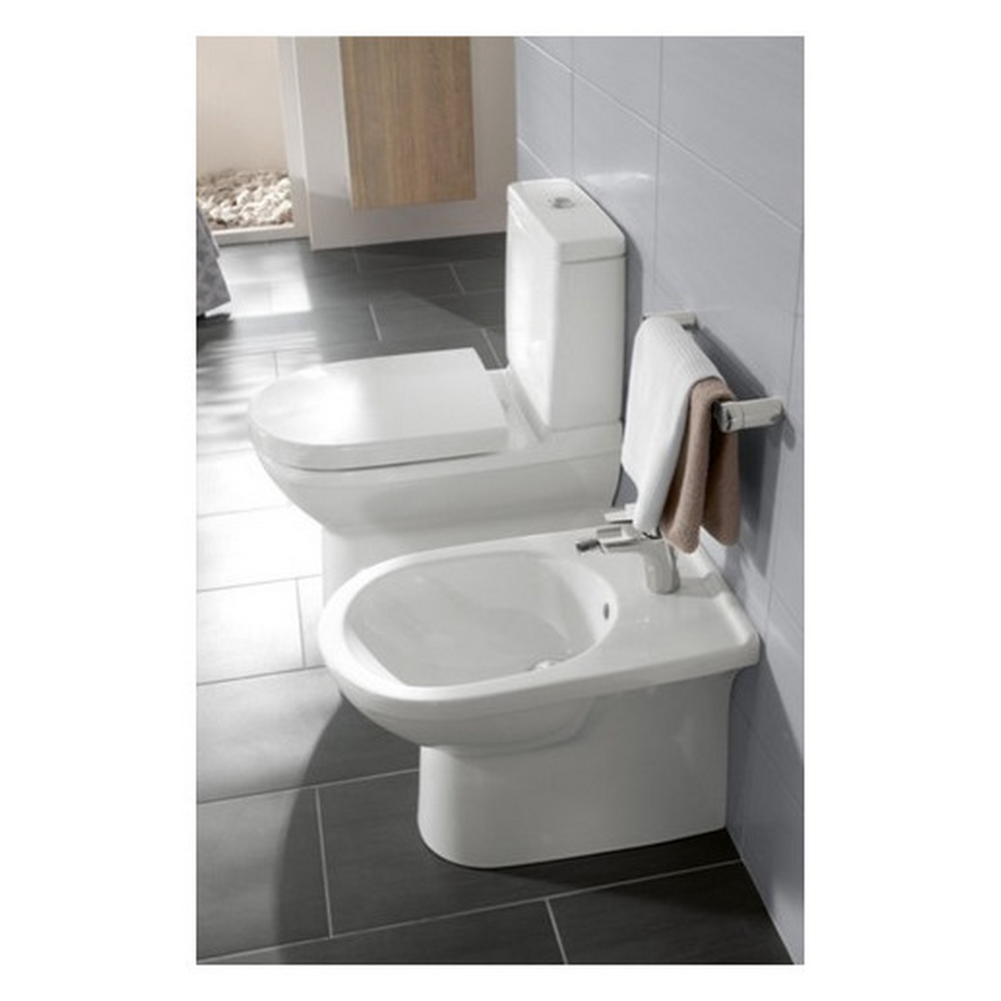 Stand-WC 'O.Novo' mit Spülrand weiß