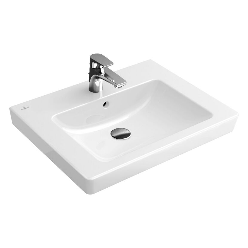 Aufsatzwaschbecken 'Subway 2.0' weiß 60 x 15,5 x 47 cm Unterseite geschliffen