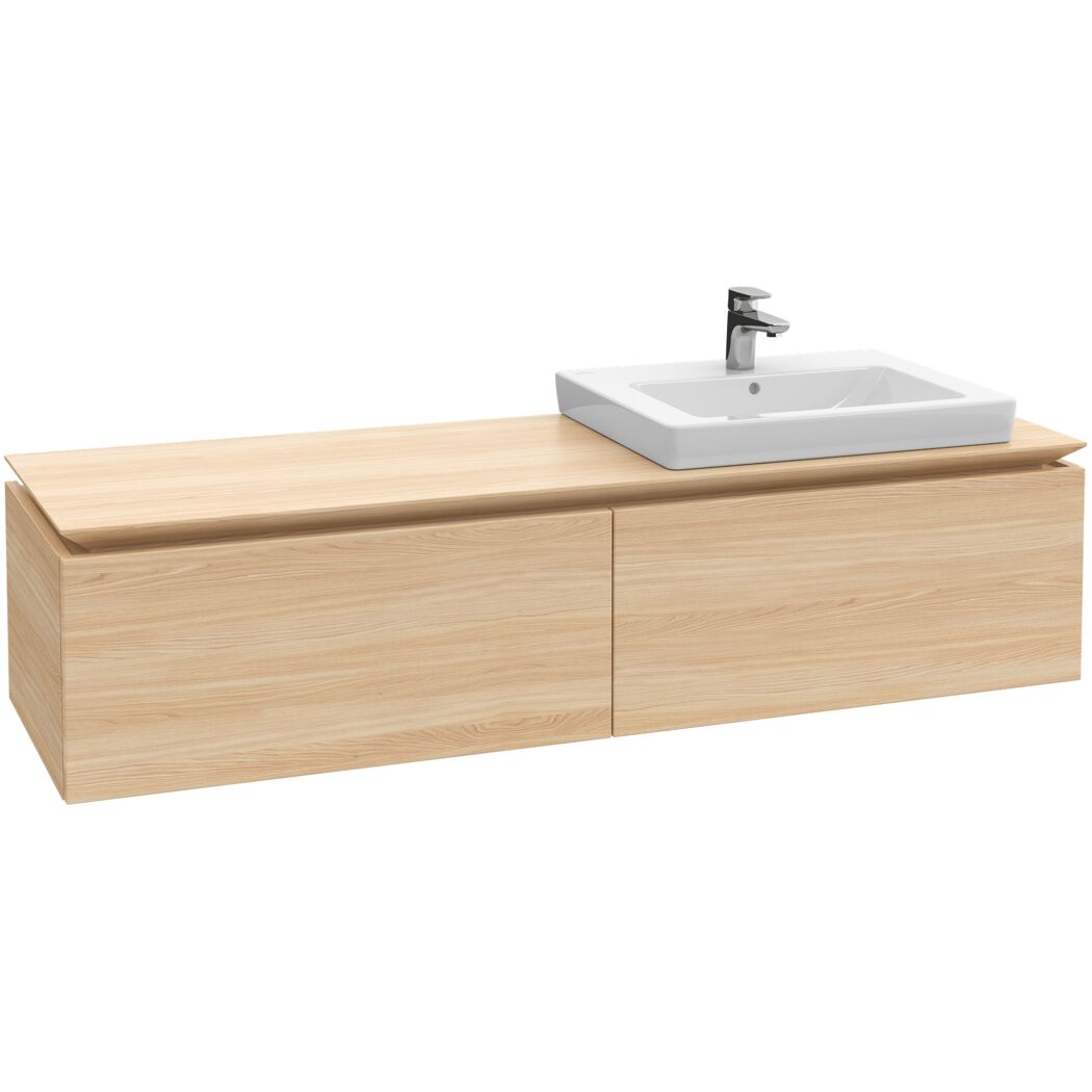 Aufsatzwaschbecken 'Subway 2.0' weiß 60 x 15,5 x 47 cm Unterseite geschliffen
