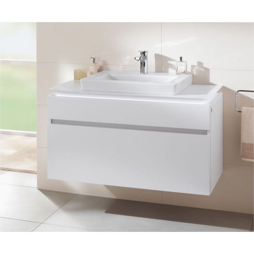 Aufsatzwaschbecken 'Subway 2.0' weiß 60 x 15,5 x 47 cm Unterseite geschliffen