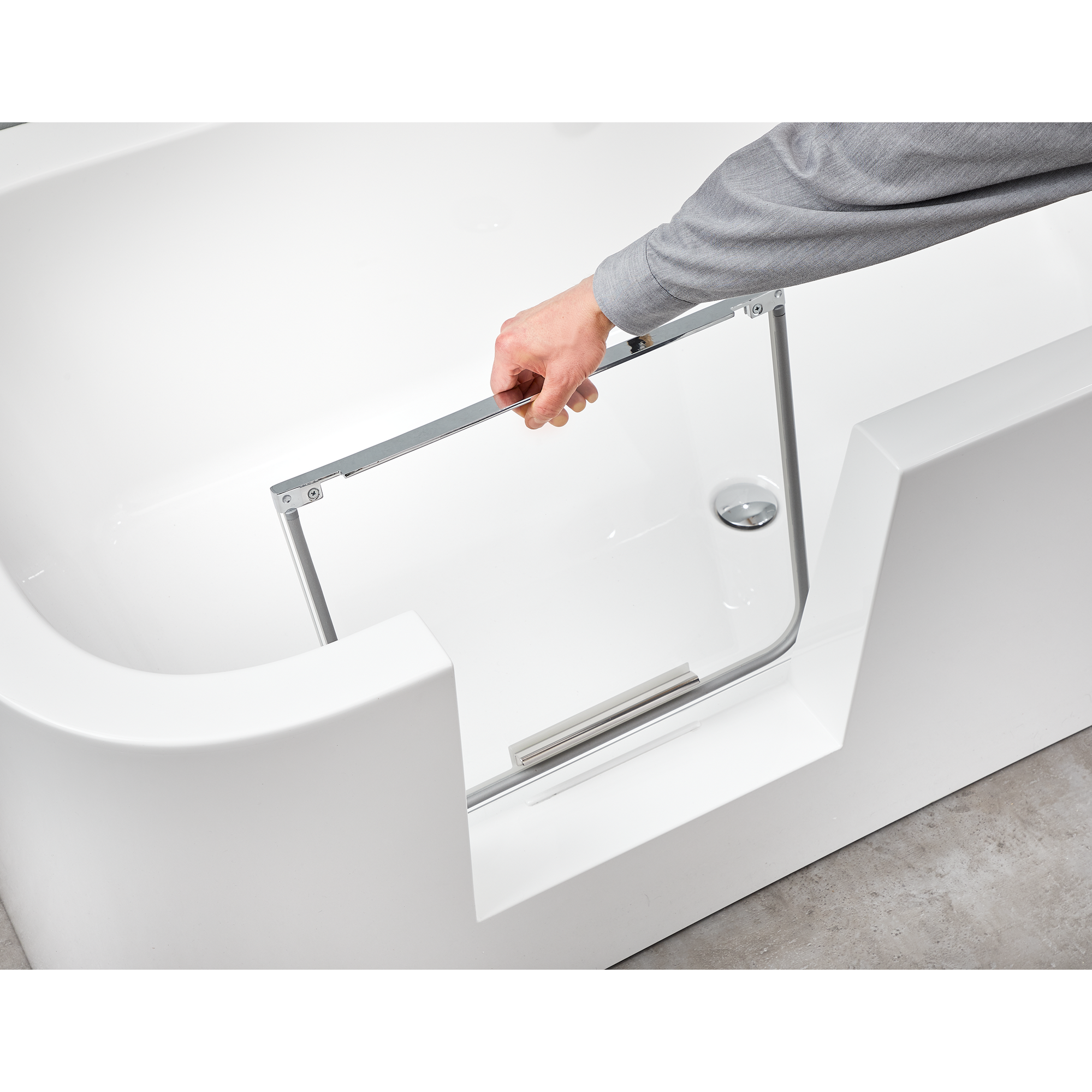 Badewanne 'Free-Gate' links Sanitäracryl weiß 1800 x 800 mm + product picture