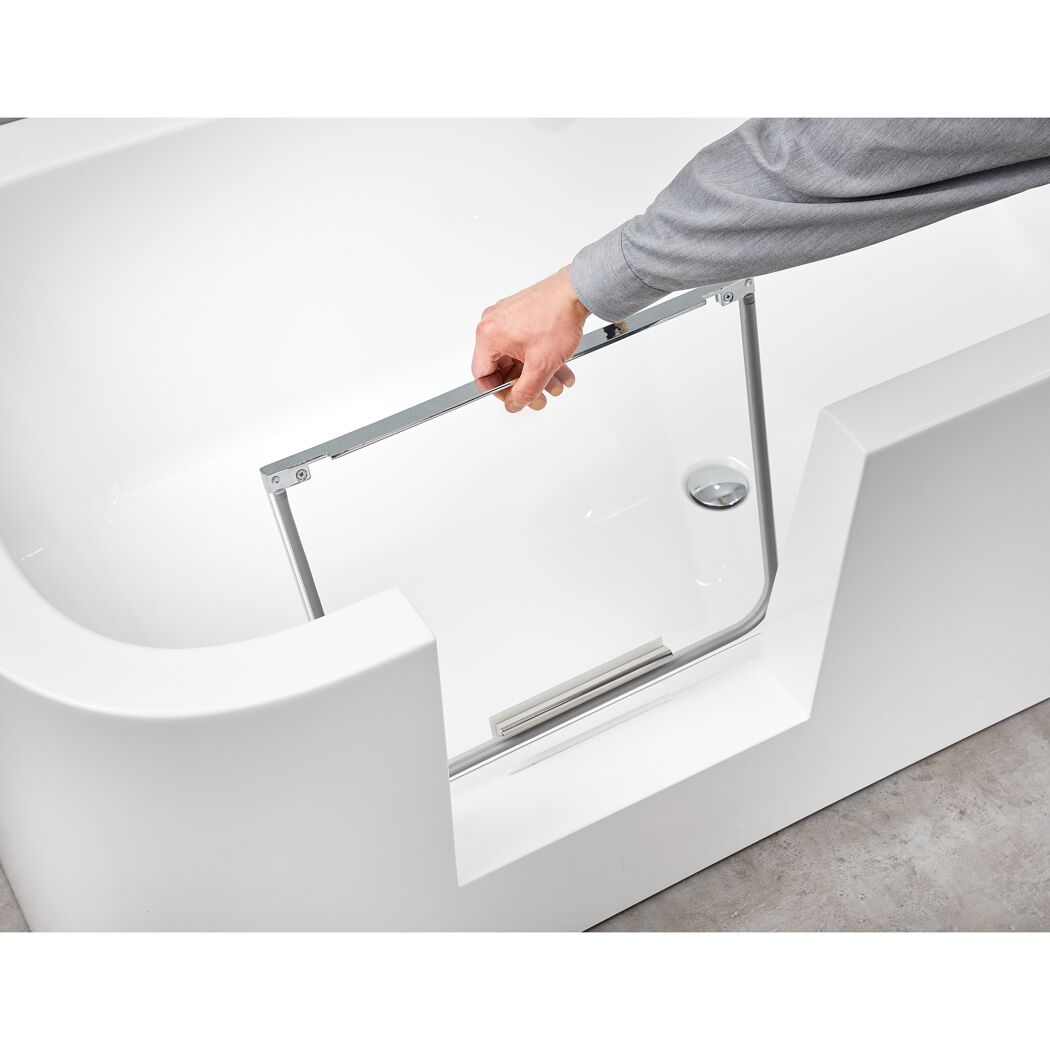 Badewanne 'Free-Gate' rechts Sanitäracryl weiß 1800 x 800 mm