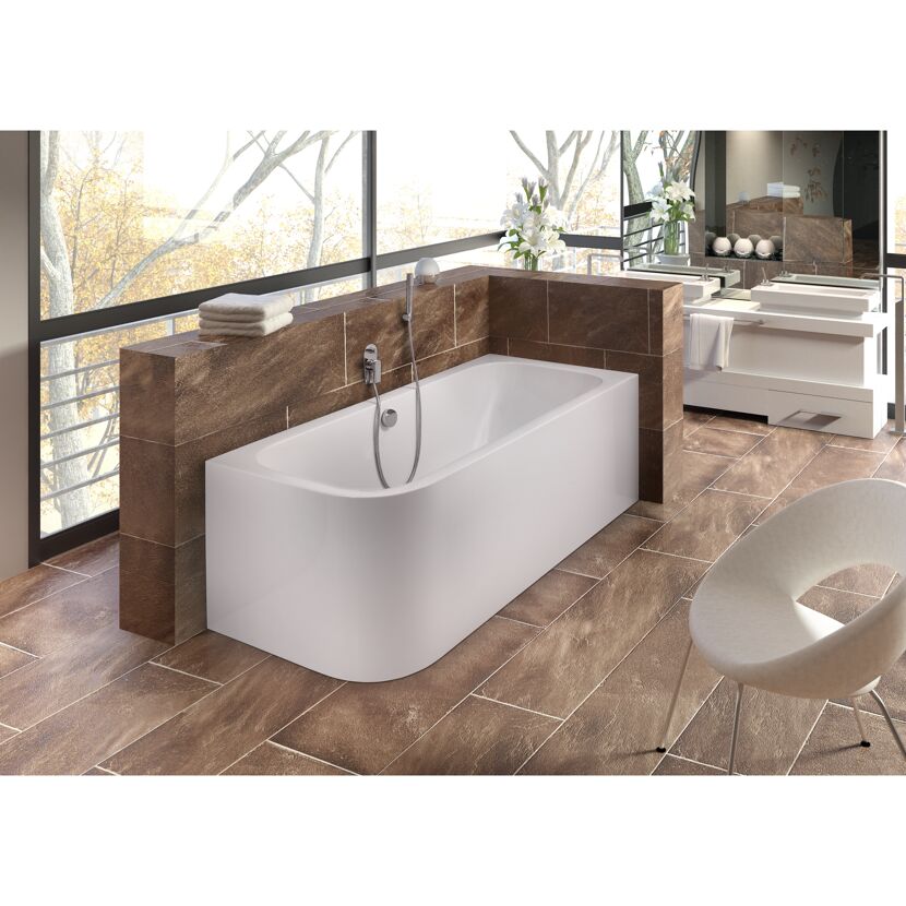 Badewanne 'Spirit' links Sanitäracryl weiß 1800 x 800 mm
